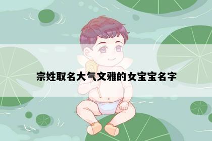宗姓取名大气文雅的女宝宝名字