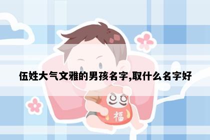 伍姓大气文雅的男孩名字,取什么名字好