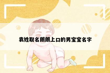 袁姓取名朗朗上口的男宝宝名字