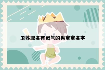 卫姓取名有灵气的男宝宝名字