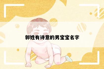 郭姓有诗意的男宝宝名字