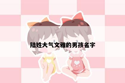 陆姓大气文雅的男孩名字