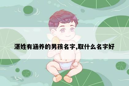 湛姓有涵养的男孩名字,取什么名字好