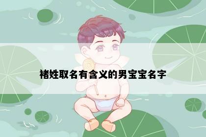 褚姓取名有含义的男宝宝名字