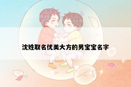 沈姓取名优美大方的男宝宝名字