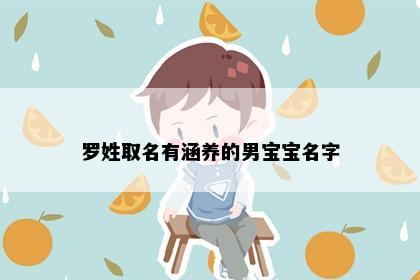 罗姓取名有涵养的男宝宝名字