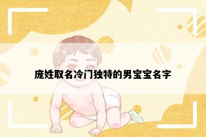 庞姓取名冷门独特的男宝宝名字